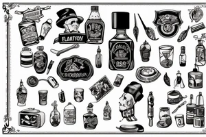 Random household items tattoo idea