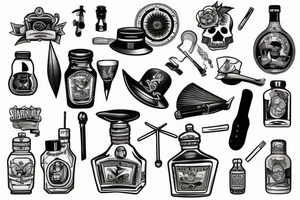 Random household items tattoo idea
