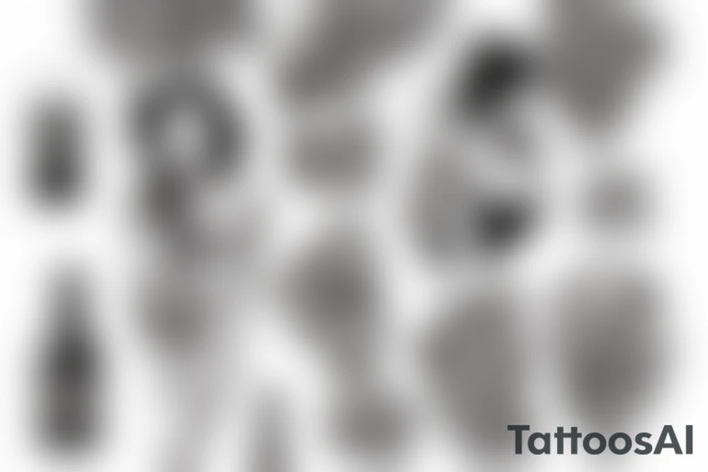 Woman opening beer bottle with asscheeks tattoo idea