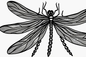 dragonfly landing on flower spine tattoo idea