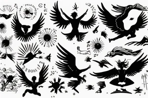 Icarus soaring to the sun tattoo idea