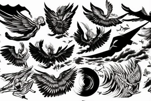 Icarus soaring to the sun tattoo idea