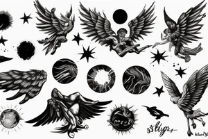 Icarus soaring to the sun tattoo idea
