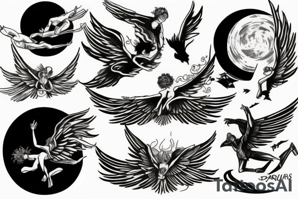 Icarus soaring to the sun tattoo idea