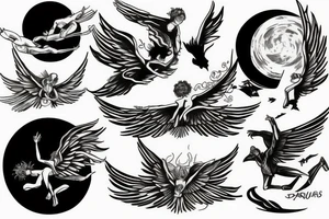 Icarus soaring to the sun tattoo idea