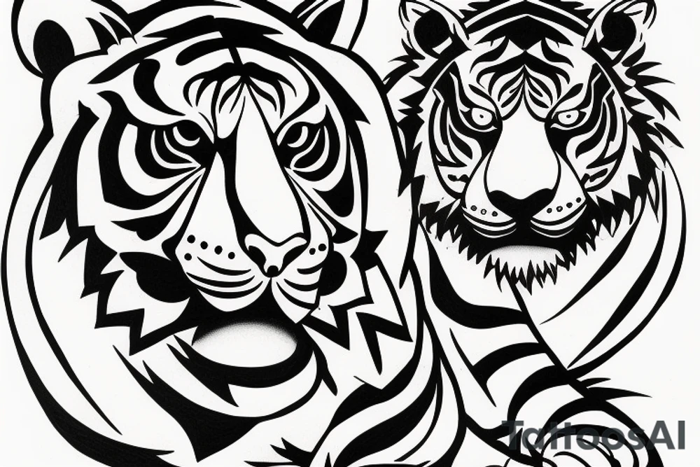 Tiger goddess tattoo idea