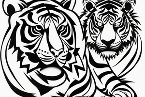 Tiger goddess tattoo idea