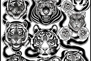 Tiger goddess tattoo idea