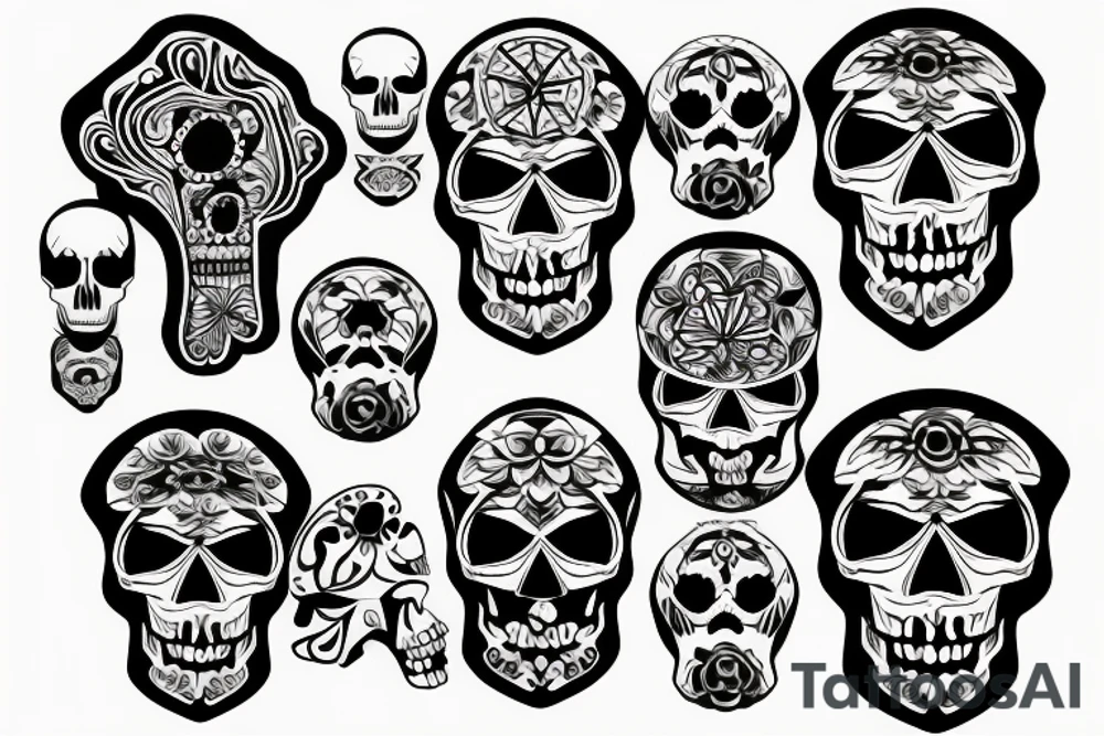 Skull tattoo idea
