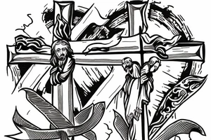 Jesus and the cross tattoo idea