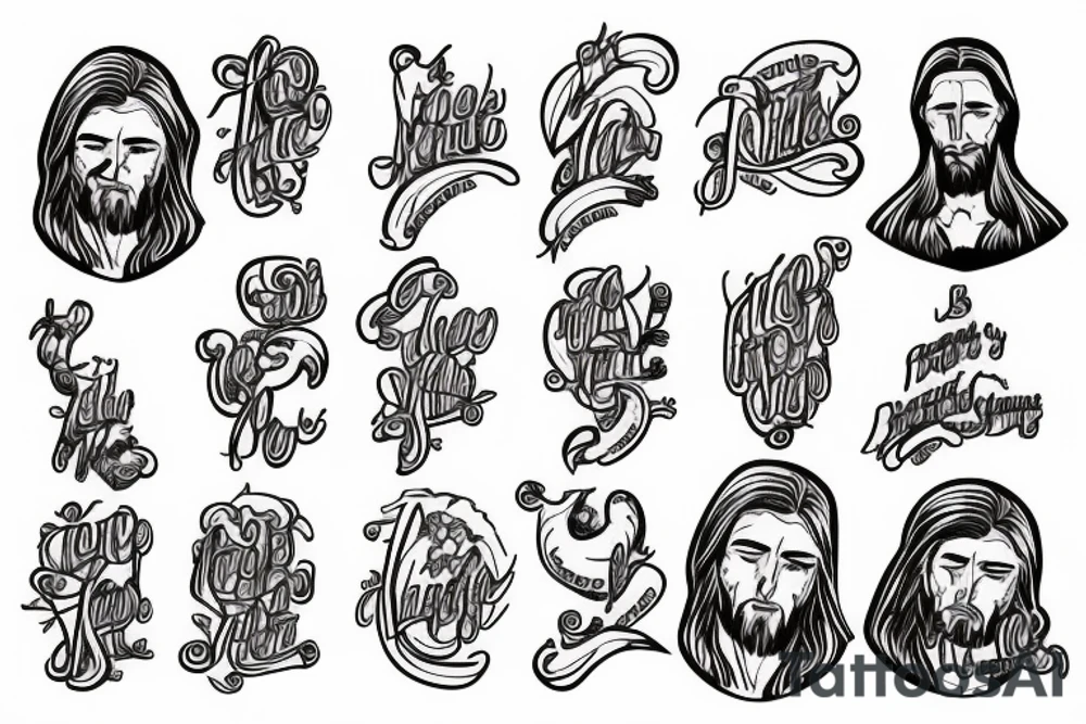 Jesus praying tattoo idea