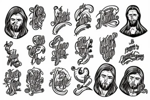 Jesus praying tattoo idea