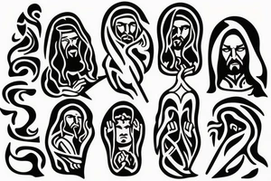 Jesus praying tattoo idea