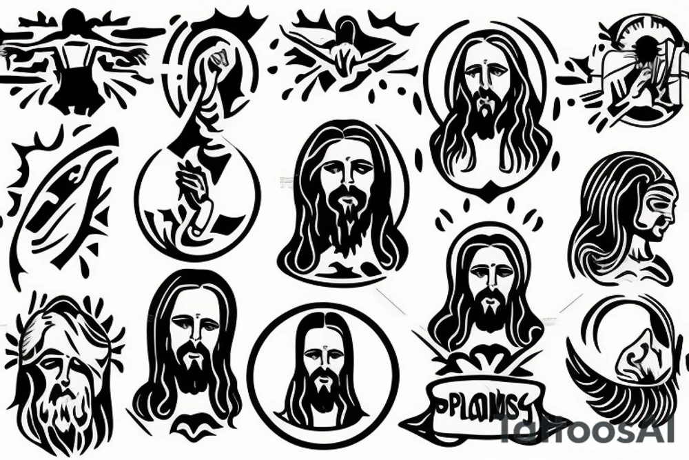 Jesus praying tattoo idea