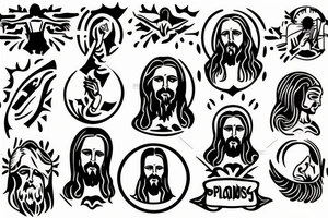 Jesus praying tattoo idea
