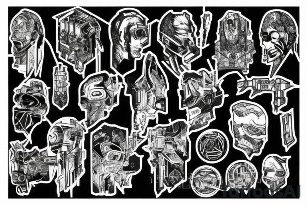 Cyberpunk tattoo idea