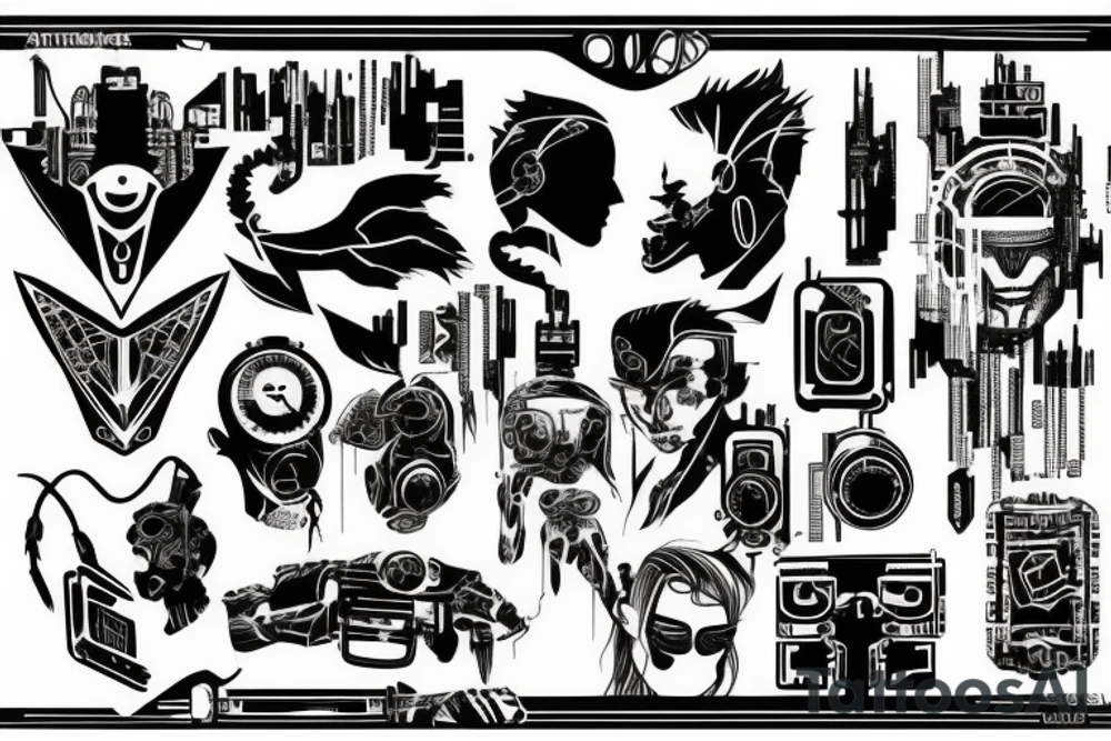 Cyberpunk tattoo idea