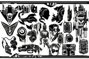 Cyberpunk tattoo idea