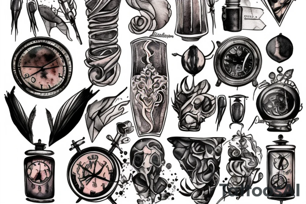 Hourglass male tattoo idea