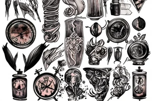 Hourglass male tattoo idea