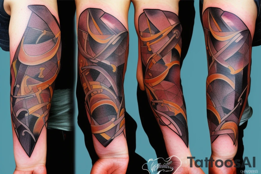Hourglass male tattoo idea