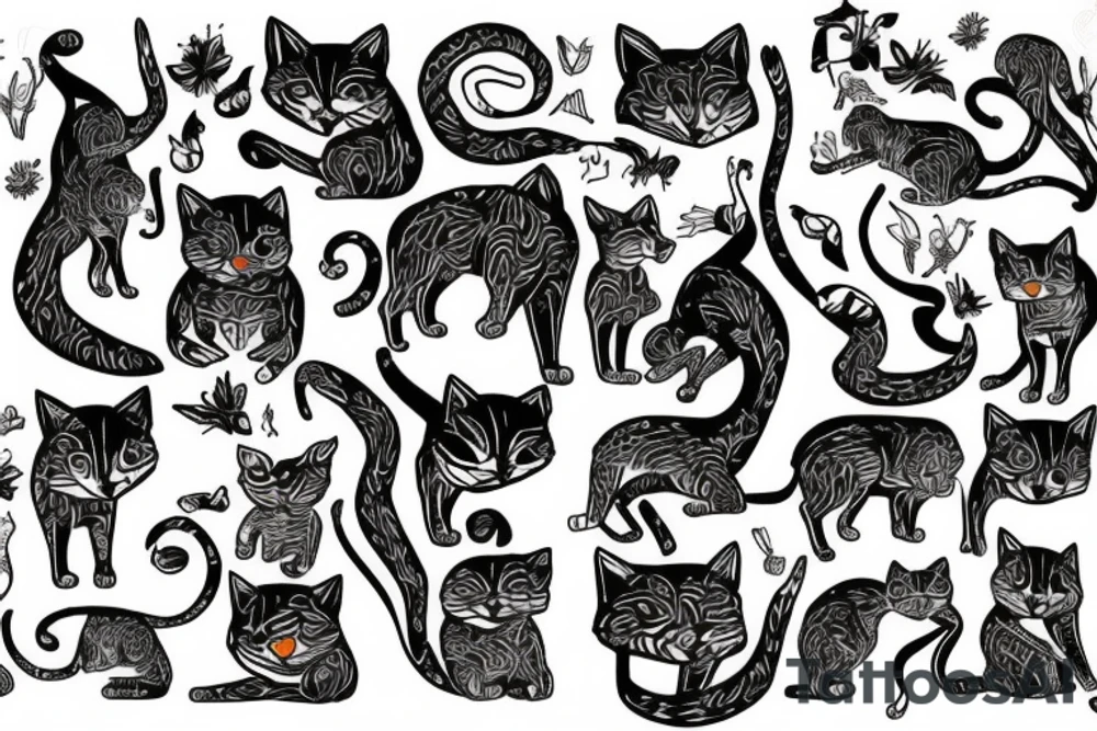 Wild cat tattoo idea