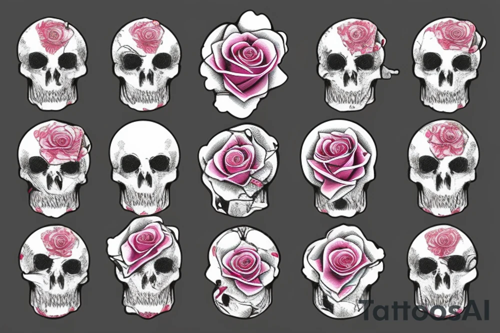 human mind with roses, thoughts and football tattoo idea
