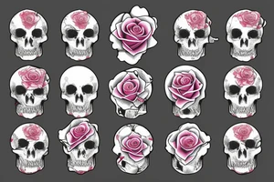 human mind with roses, thoughts and football tattoo idea