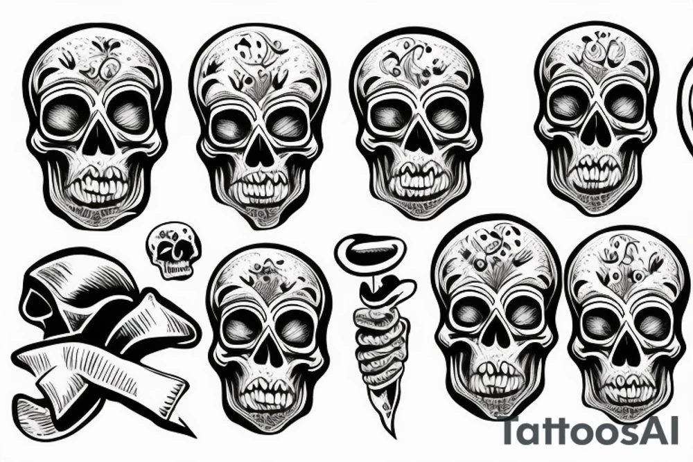 Skull tattoo idea