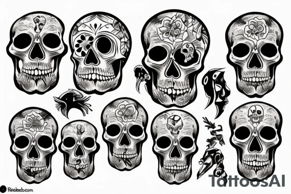 Skull tattoo idea