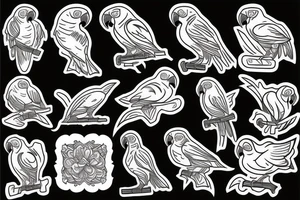 Parrot tattoo idea