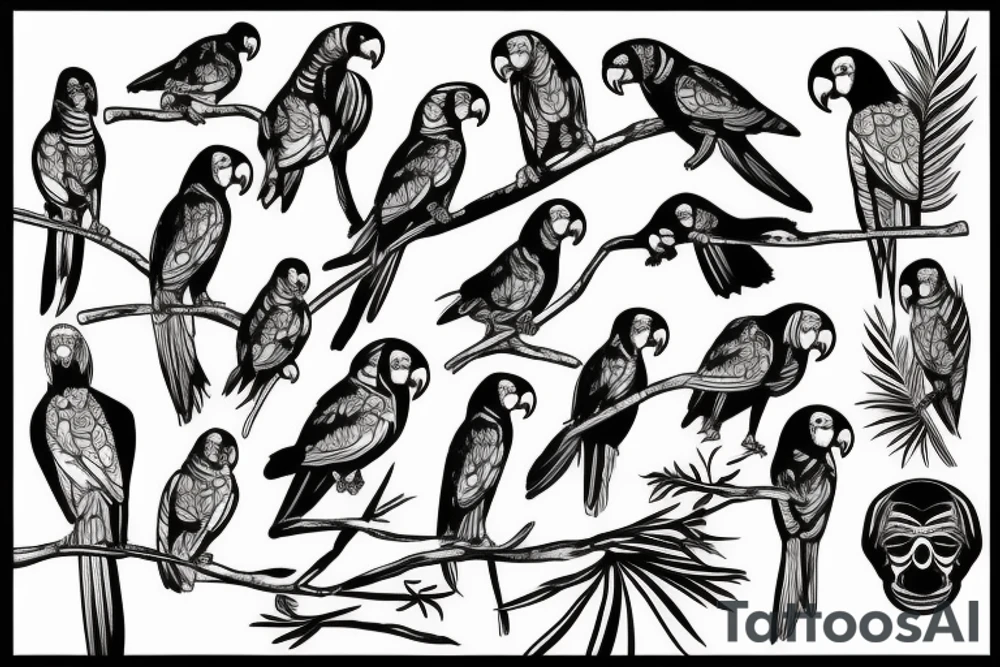 Parrot tattoo idea