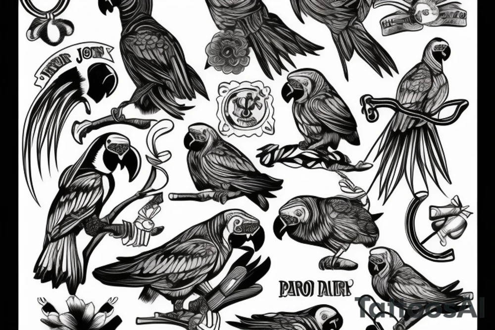 Parrot tattoo idea
