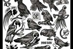 Parrot tattoo idea