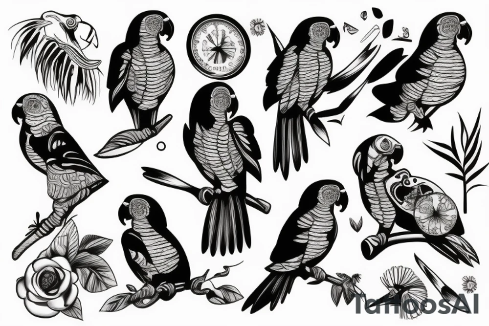 Parrot tattoo idea