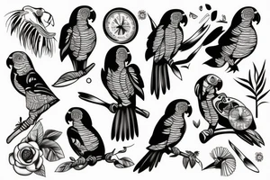 Parrot tattoo idea
