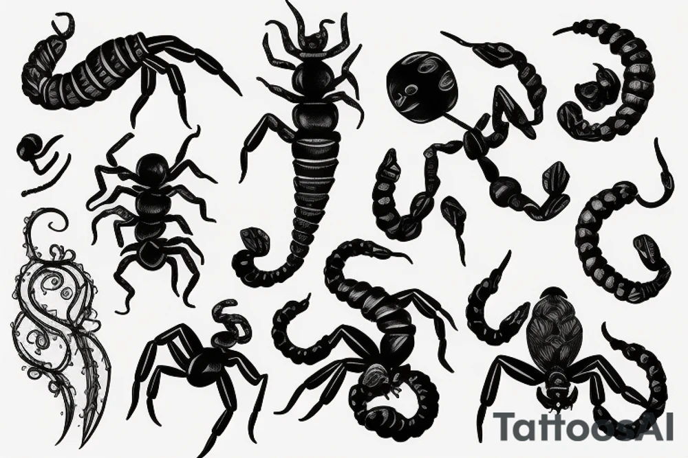 woman and scorpion tattoo idea