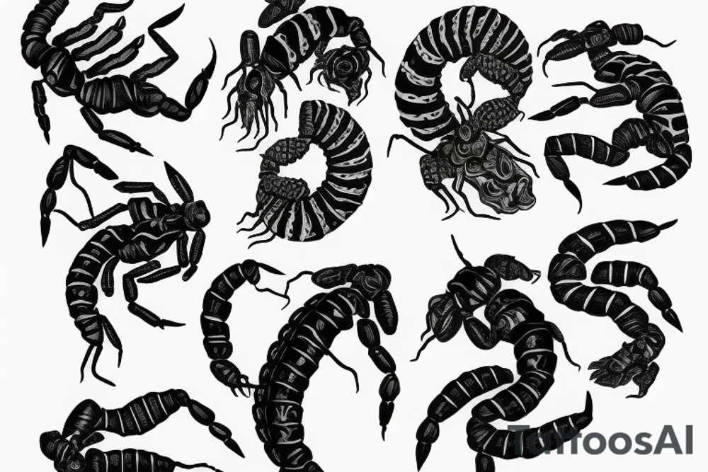 pretty woman holding scorpion tattoo idea