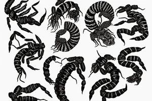 pretty woman holding scorpion tattoo idea