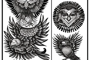 Gemini crow tattoo idea