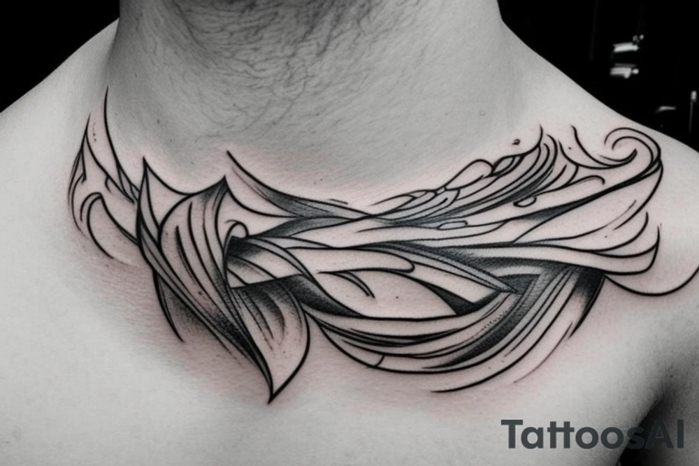 Simple collar bone tattoo idea