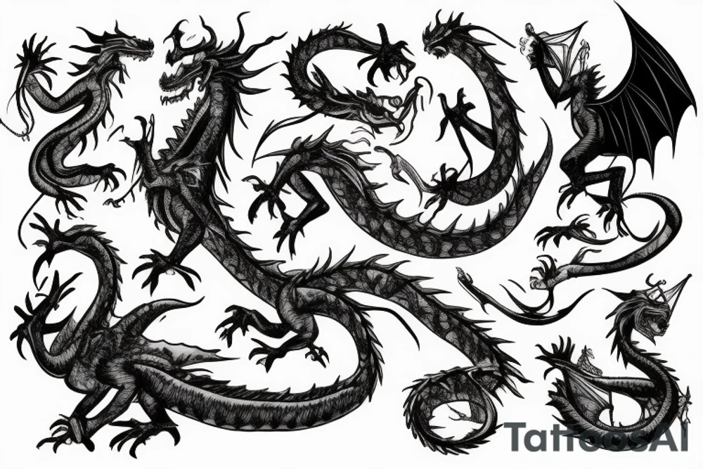 mental health dragon tattoo idea