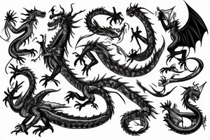 mental health dragon tattoo idea