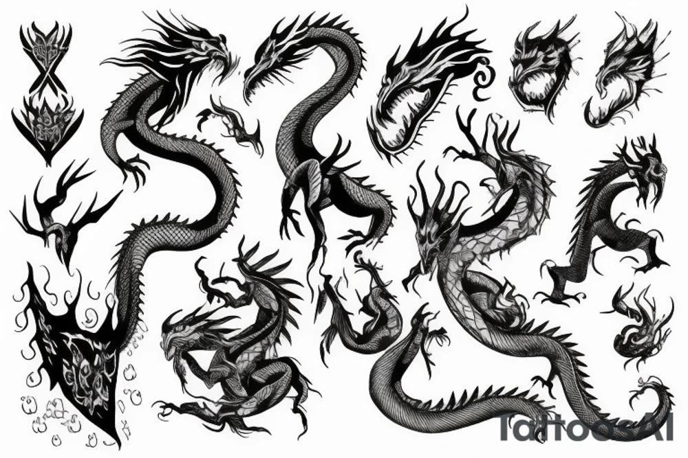 mental health dragon tattoo idea