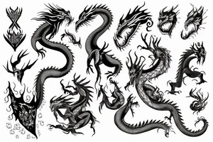 mental health dragon tattoo idea