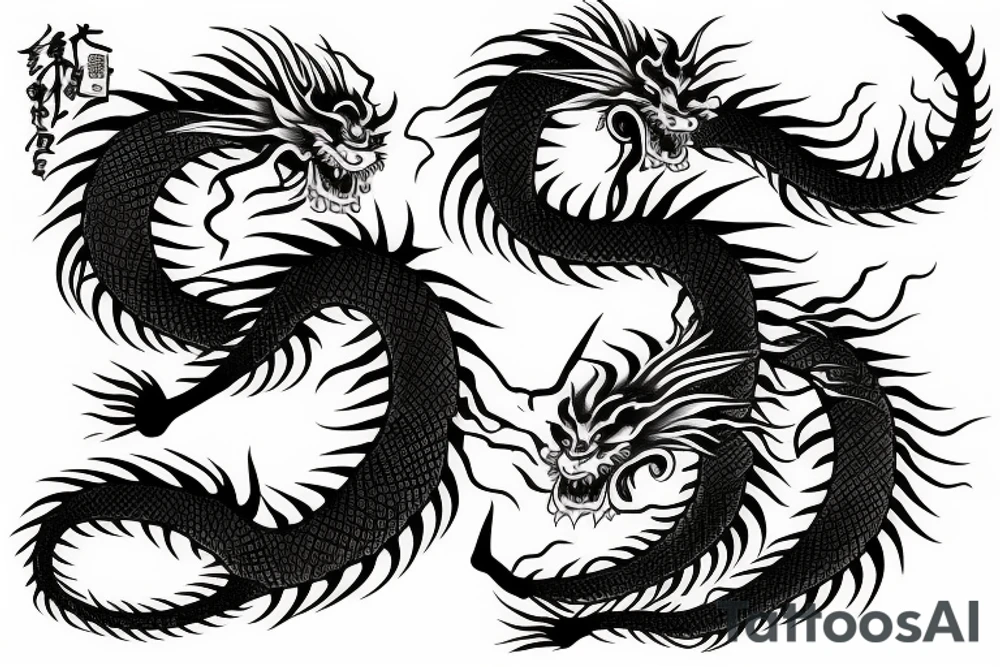 mental health japanese dragon tattoo idea