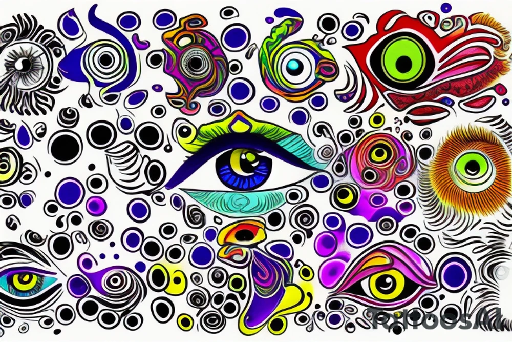 psychedelic eye tattoo idea