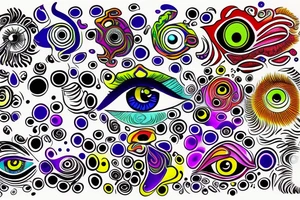 psychedelic eye tattoo idea