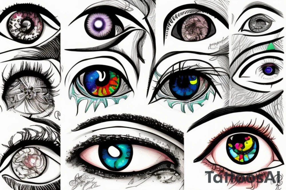 psychedelic eye tattoo idea