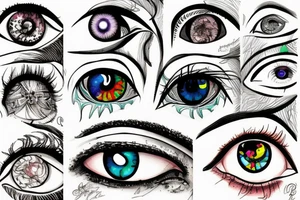 psychedelic eye tattoo idea